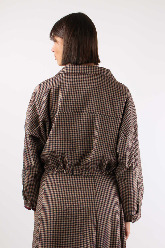 Bomber Pied De Poule Bordeaux/blu-5