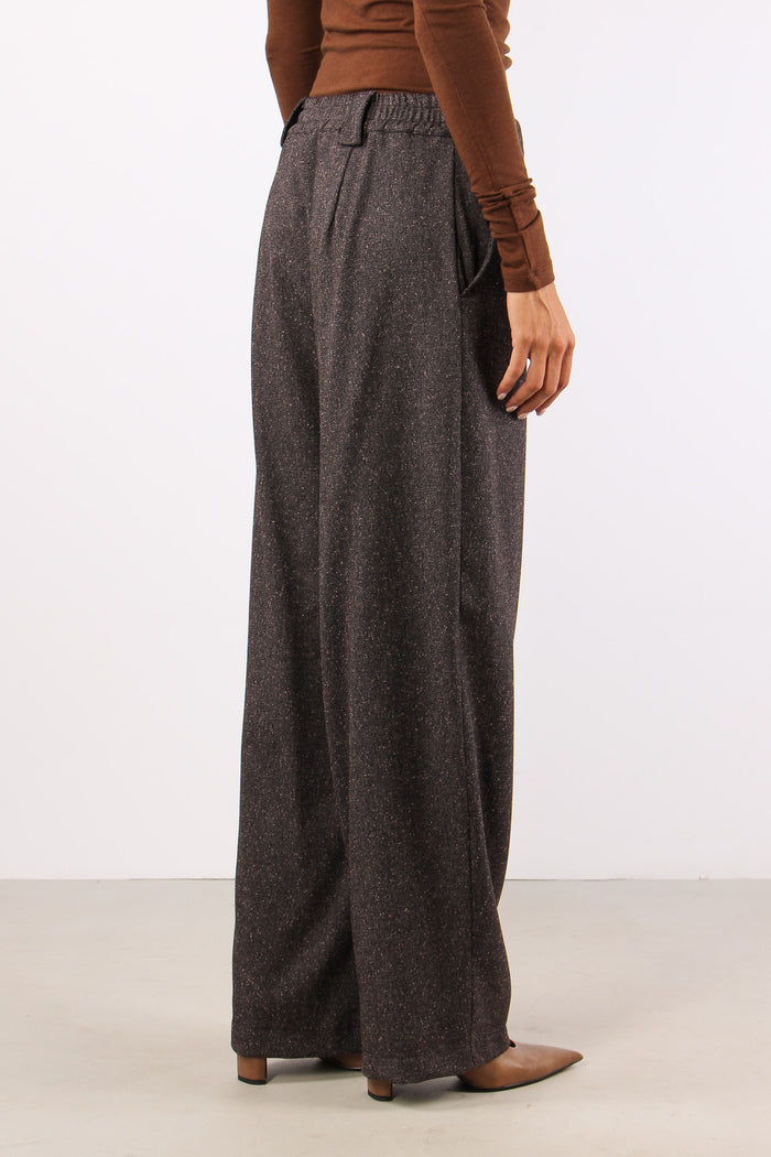 Pantalone Puntinato Nero/rosa-6