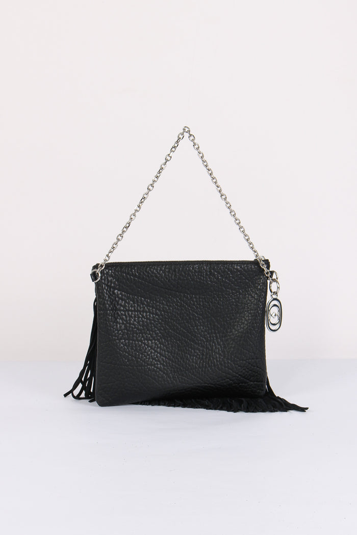 Tracolla Patta Borchie Frange Black-4