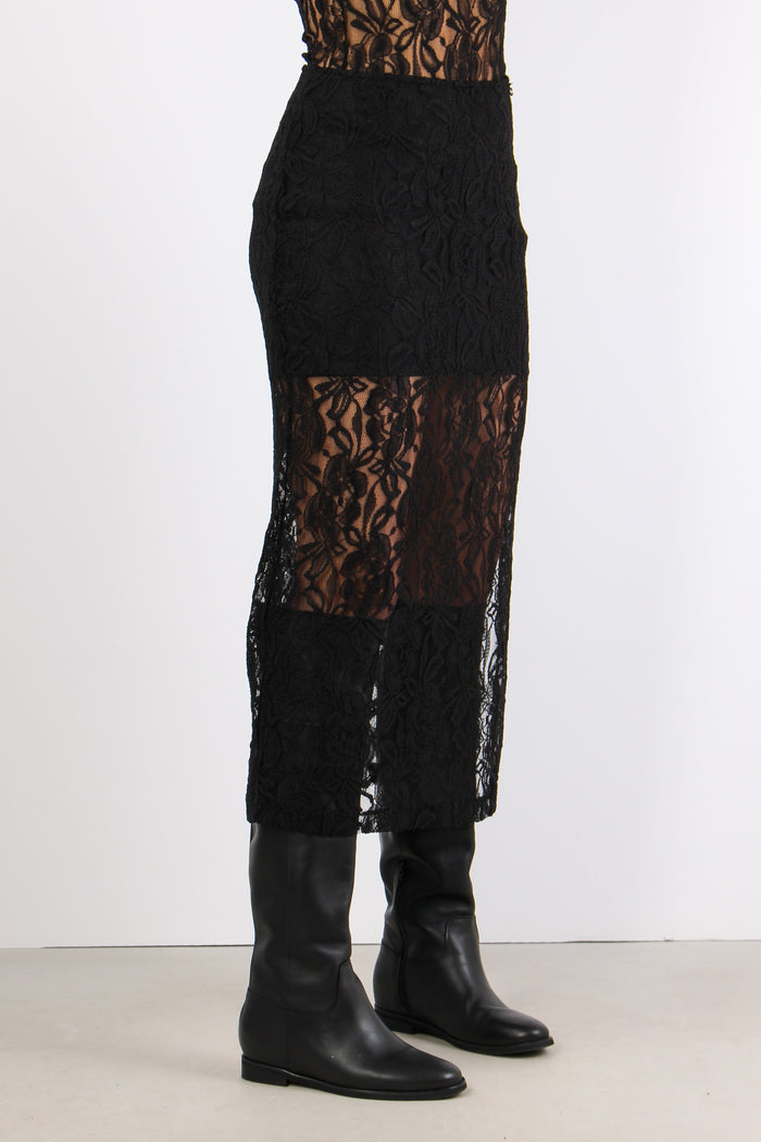 Longuette Pizzo Spacco Nero-6