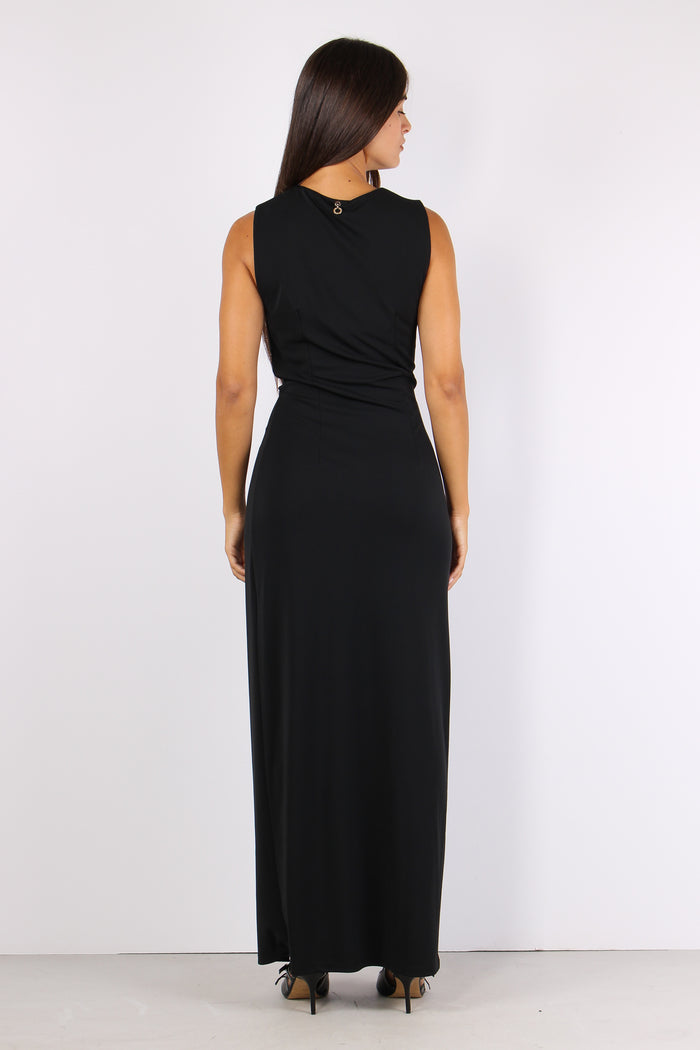 Cecidi Abito Lungo Nodo Vita Black-3