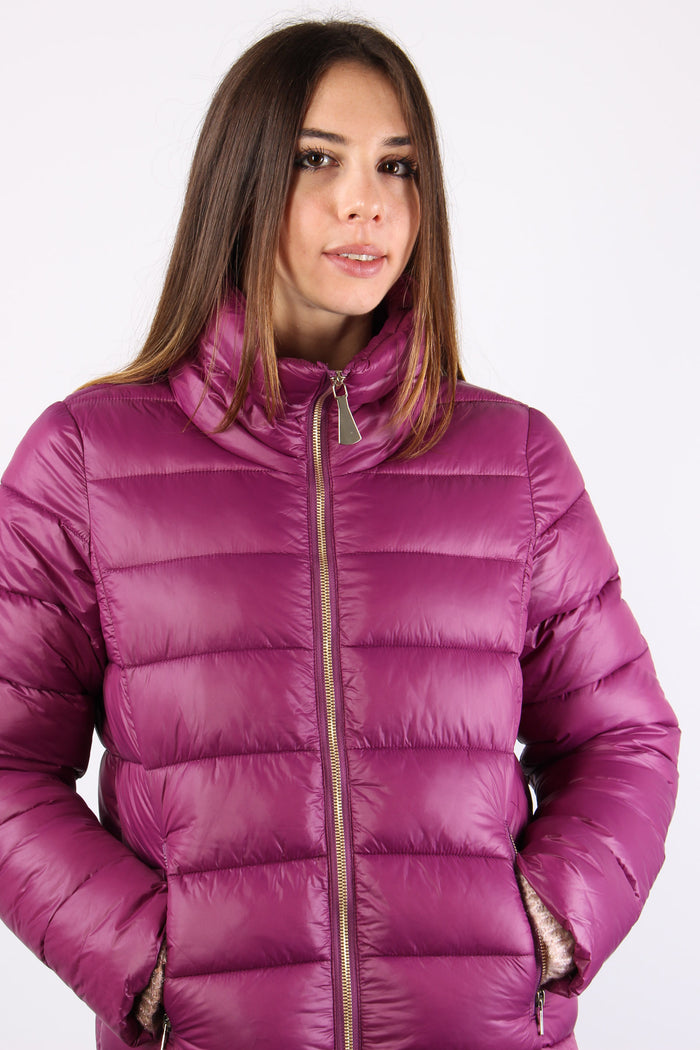 Piumino Svasato Zip Oro Prugna-6