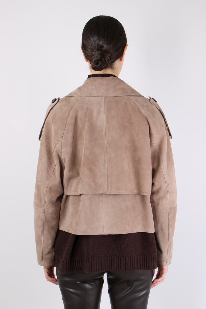 Maga Giubbotto Scamosciato Marron Glace-6