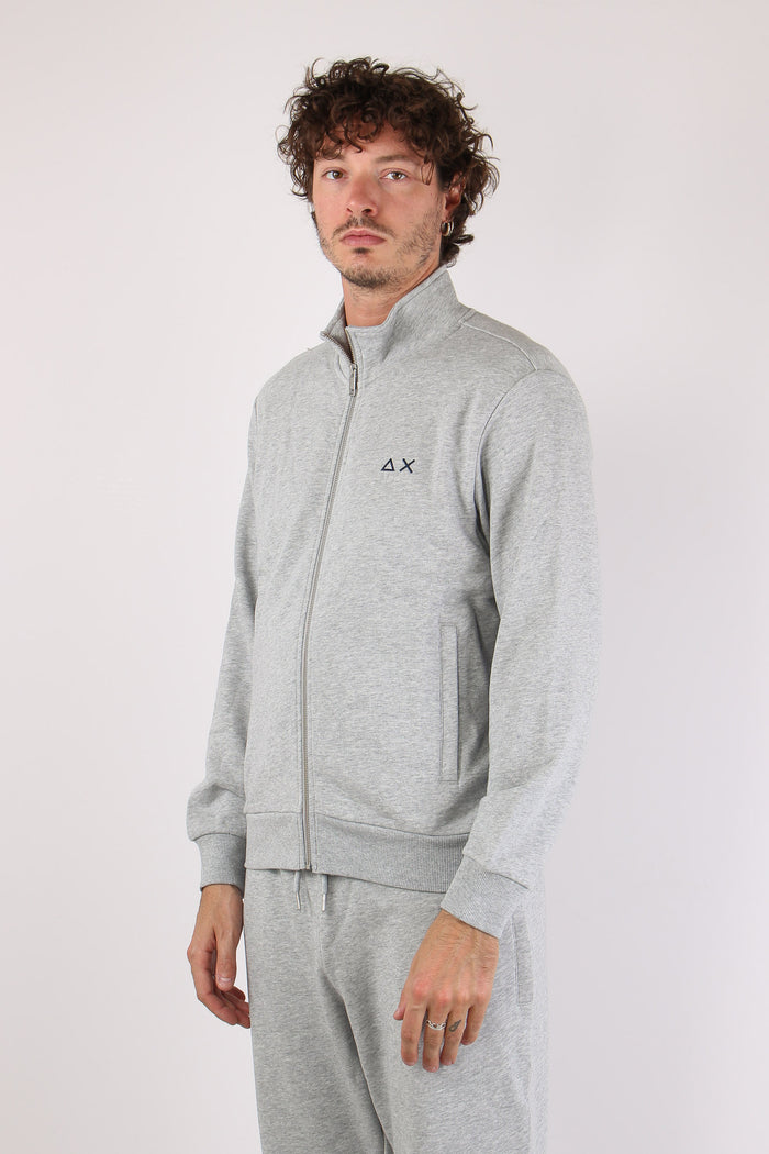 Felpa Full Zip Grigio-3