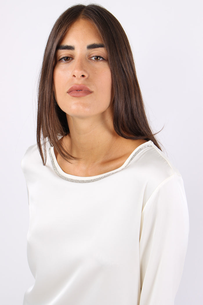 Fui Casacca Fluida Strass Ivory-7