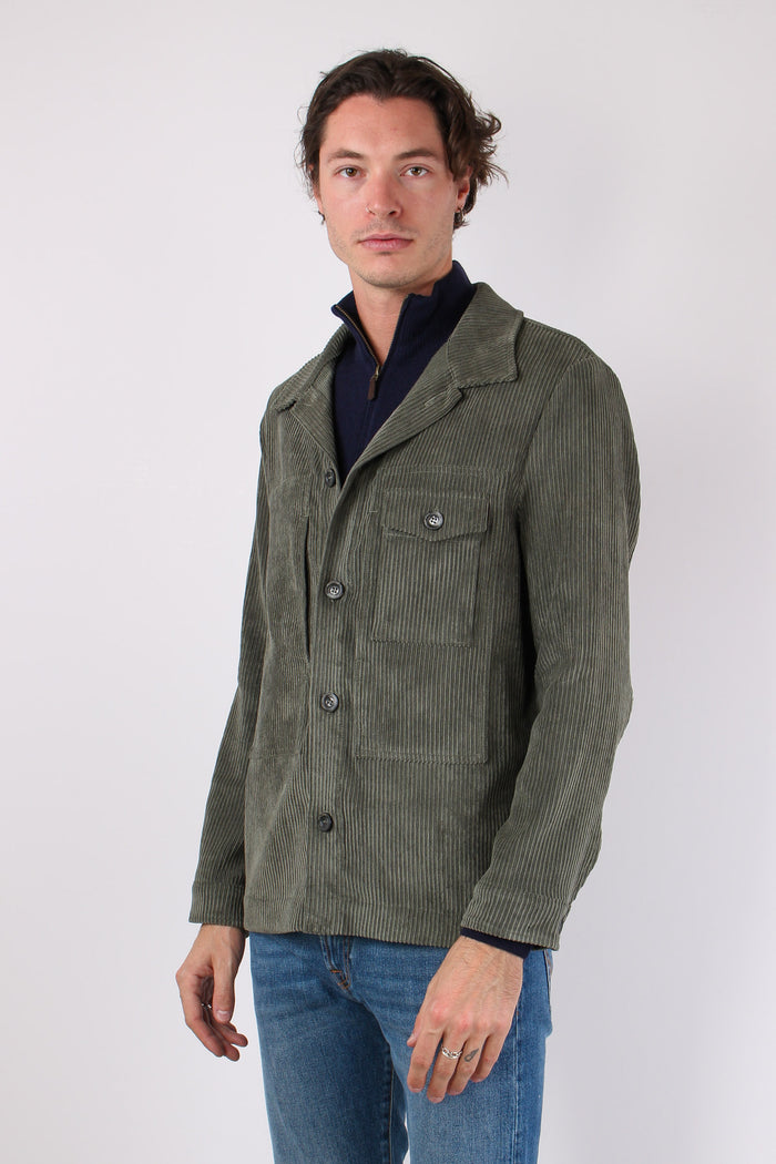 Spillo Giacca Camicia Velluto Salvia-6