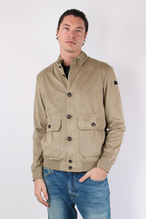 Giubbotto Effetto Dainetto Tasca Patta Tabacco-2