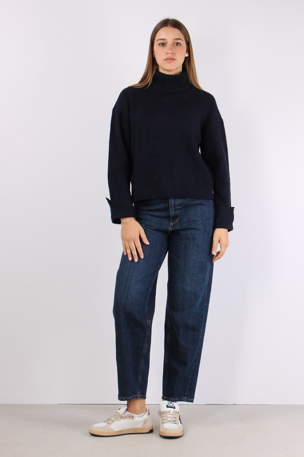 Maglia Collo Alto Costa Ingles Navy Blue