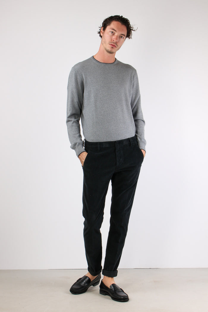 Gaubert Pantalone Velluto Mill Nero