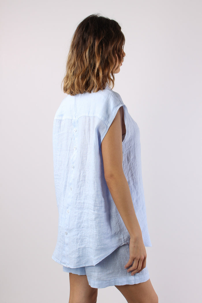 Camicia Smanicata Bottini Retr Azzurro-7