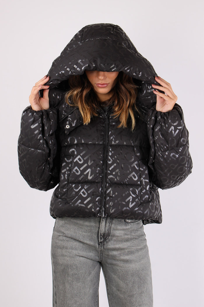 Infuso Piumino Logo Bottoni Ma Nero Limousine-6