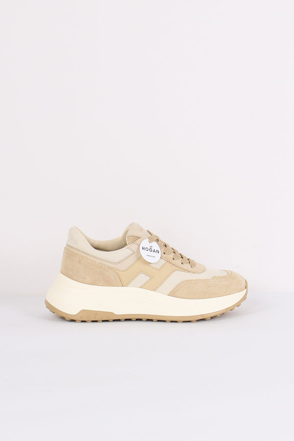 Sneaker Platform Scamosciata Avorio/beige