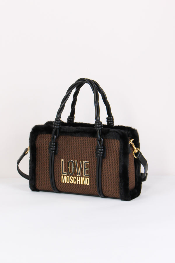 Shopping Piccola Ecopelliccia Nero-2