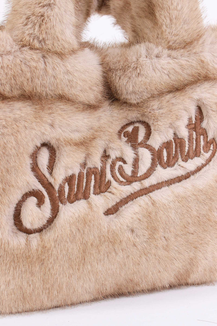 Borsa Mano Pelliccia Panna-6