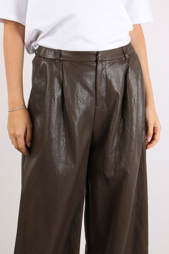 Pantalone Ecopelle Pences Moro-7