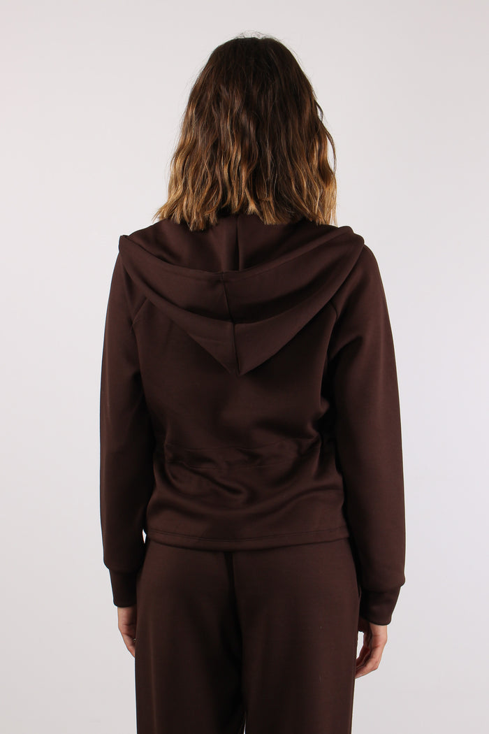 Felpa Zip Coulisse Modal Moro-5