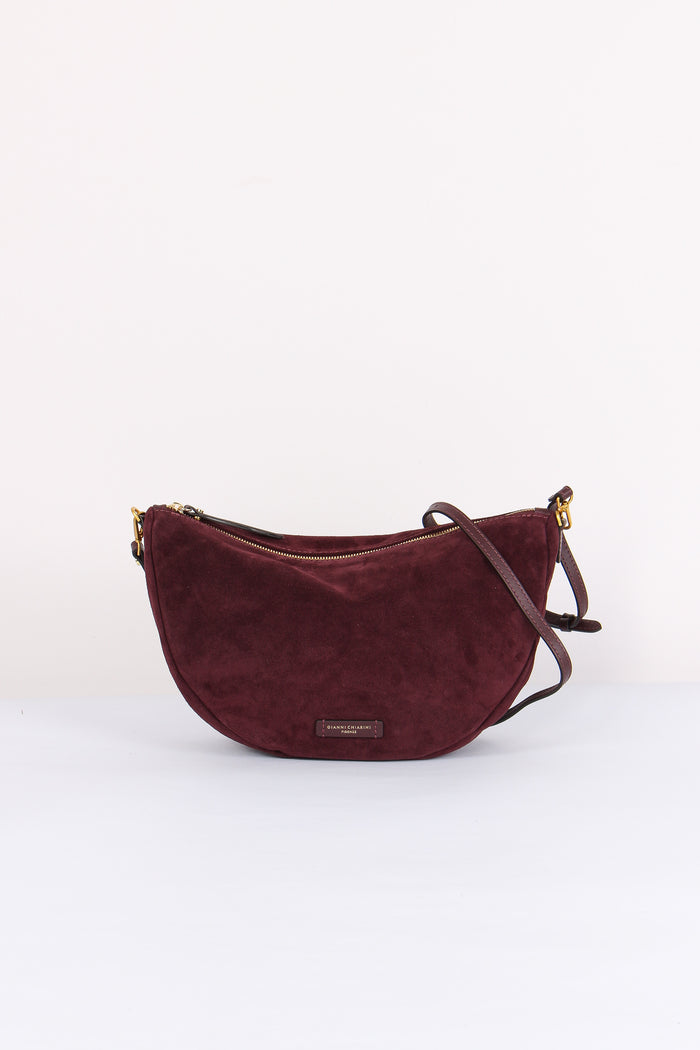 Cleo Tracolla Suede  Manico Arriccio Amarone