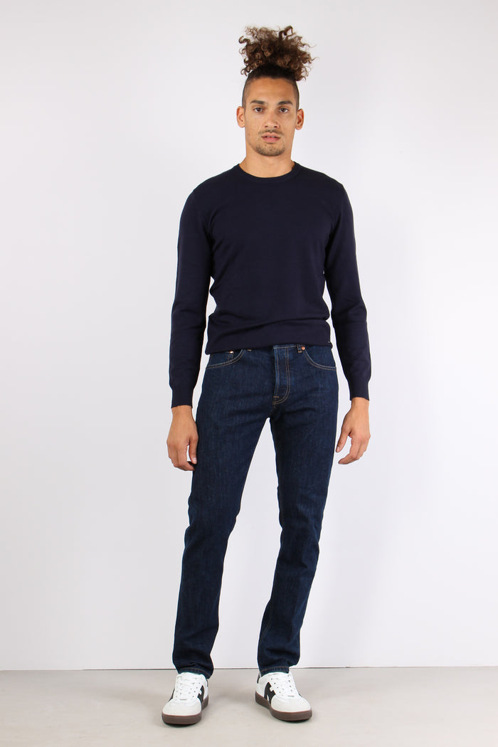 Icon Denim Pulito Risvolto Denim Scuro