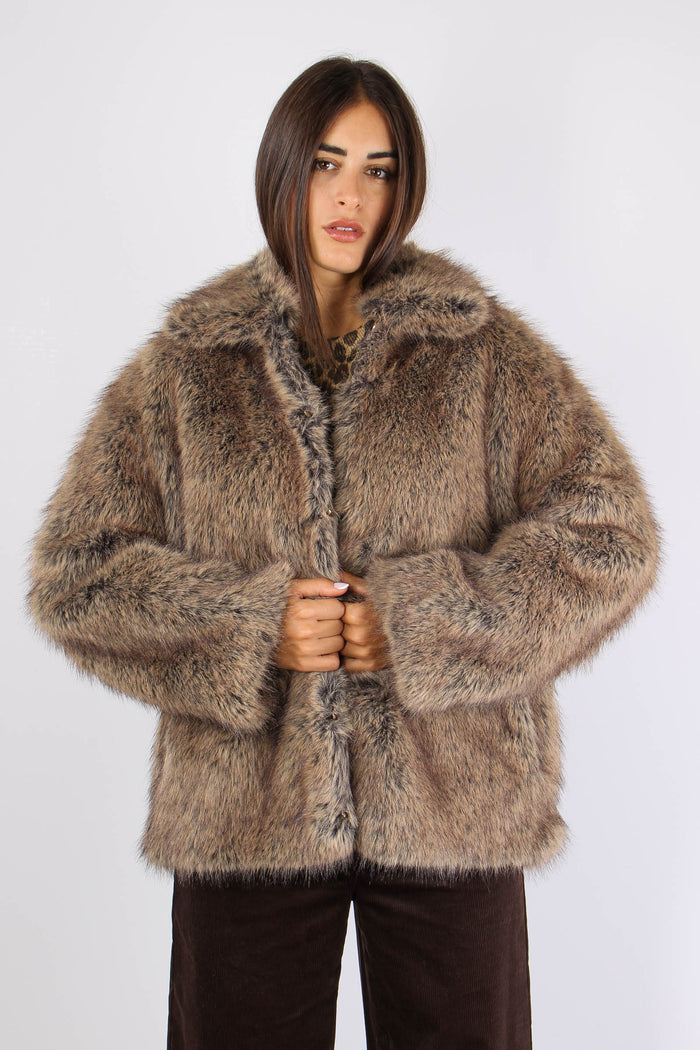 Ecopelliccia Ganci Brown Wolf-4