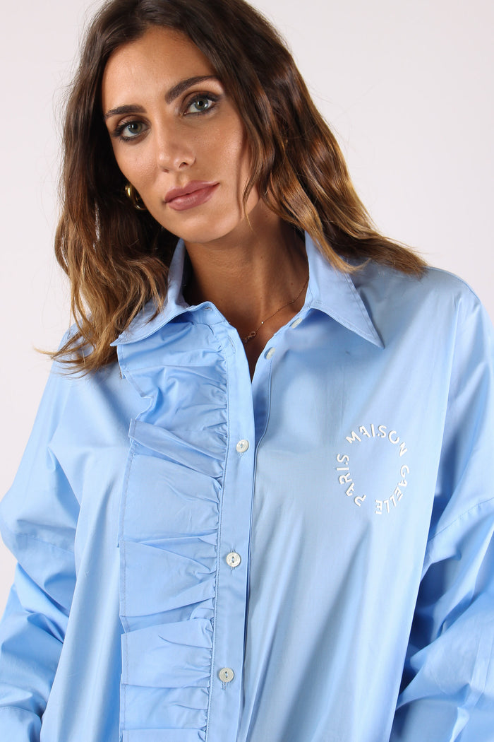 Camicia Over Rouges Cielo-7