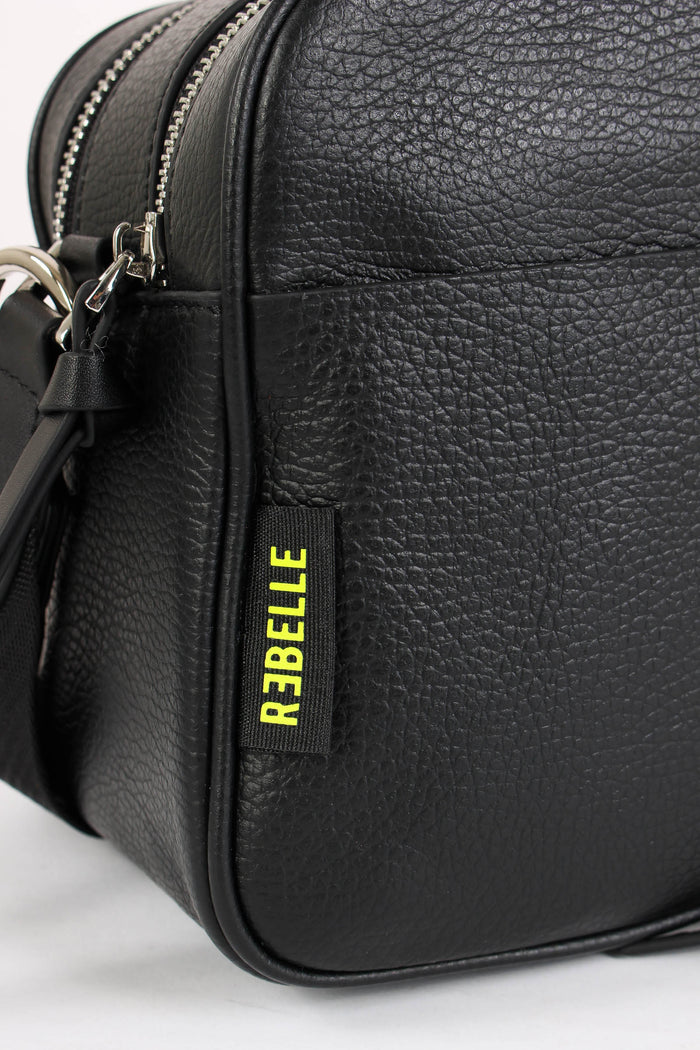 Alyssa Tracolla Doppia Zip Tas Black-7