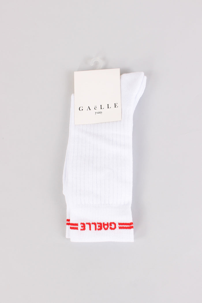 Calzini Logo Bandina Bianco/rosso-2
