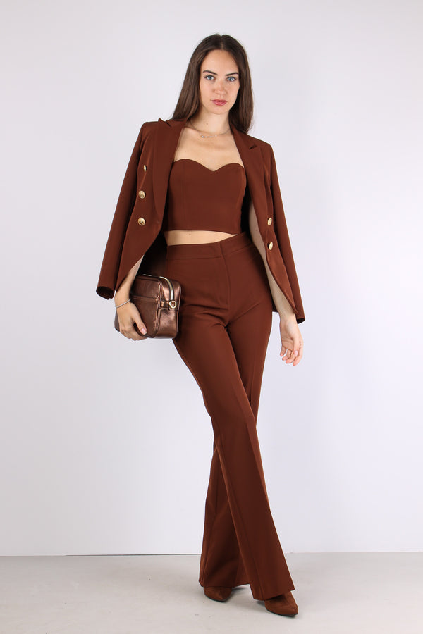 Giacca Doppiopetto Bottoni Con Brown