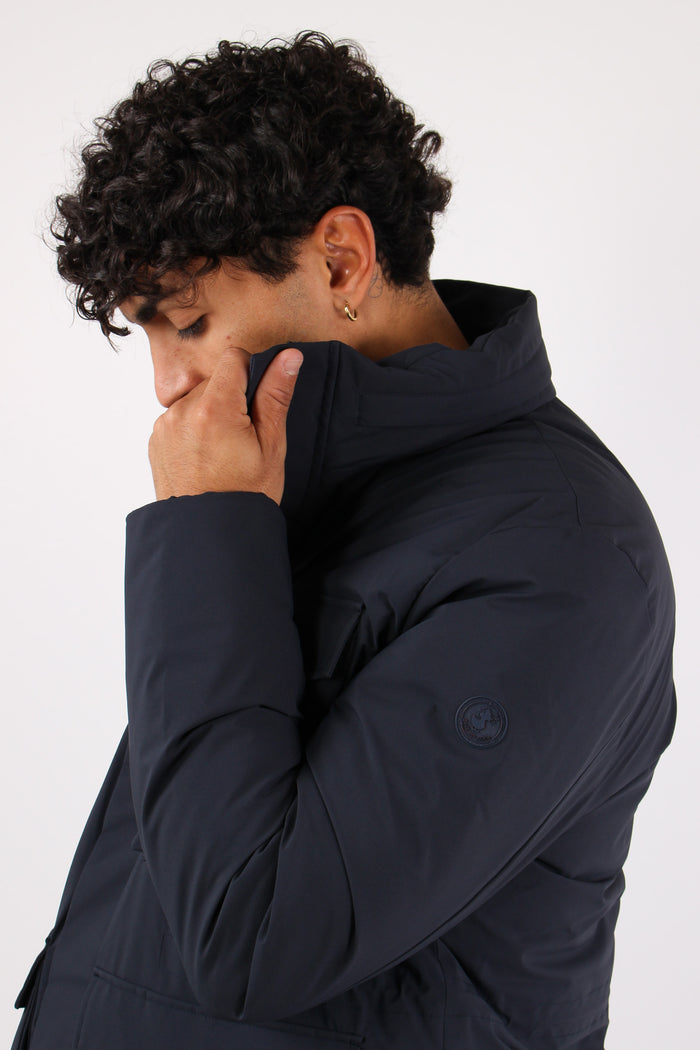 Jannik Field Jacket Tessuto Te Blue Black-8