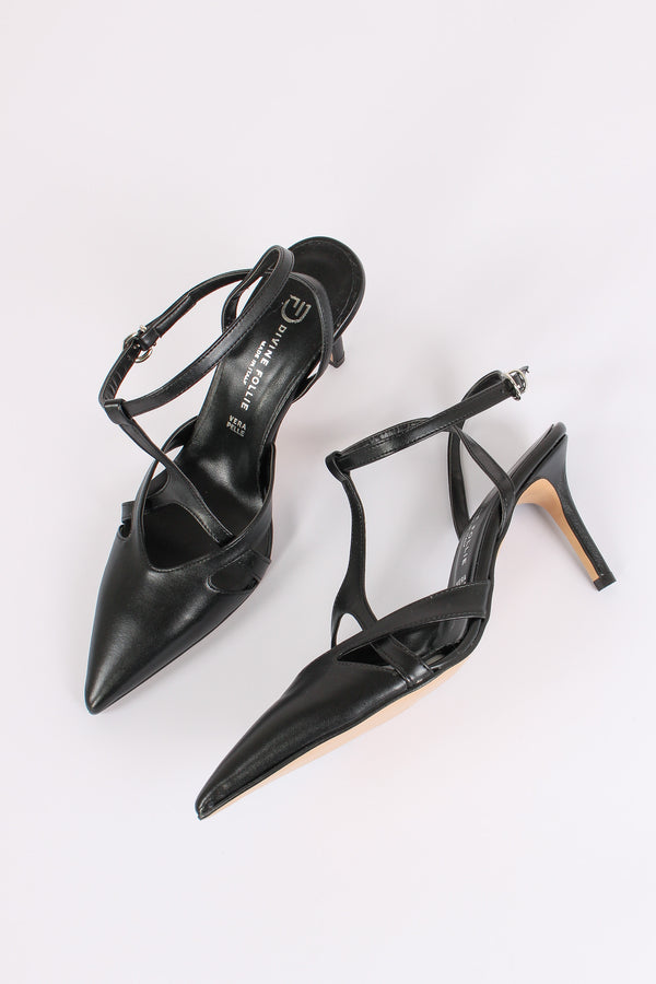 Slingback Intreccio Nero-2