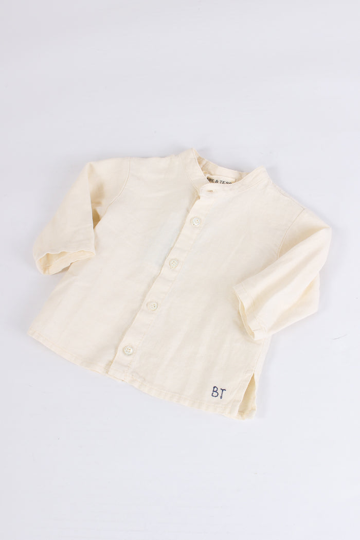 Camicia Coreana Lino Naturale-4