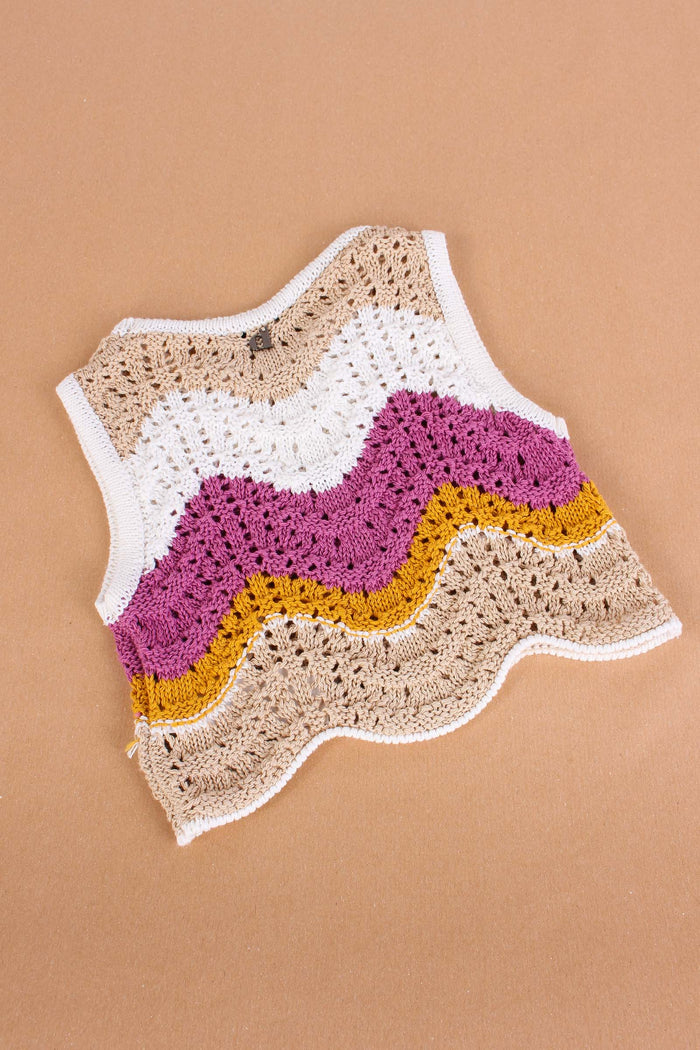 Gilet Tricot Maglia Orchid Bouquet-4