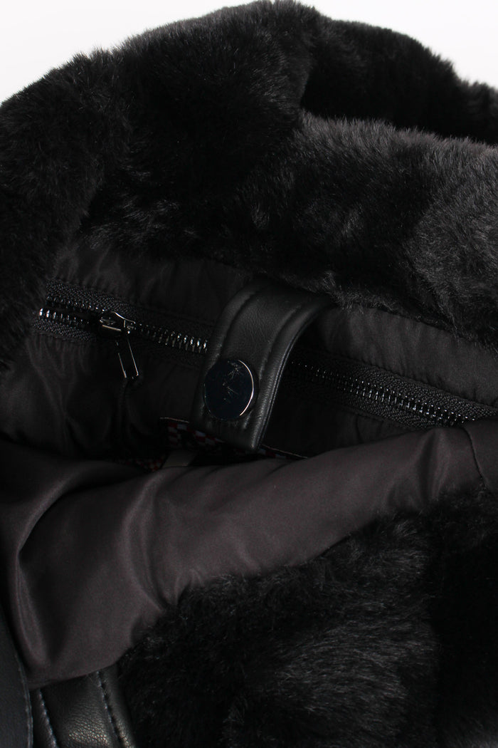 Borsa Mano Pelliccia Nero-7