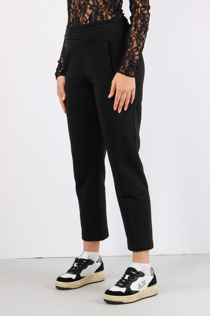 Pantalone Dritto Felpa Black-2