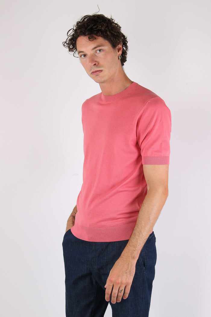 Maglia Girocollo M/m Cotone Rosa-3