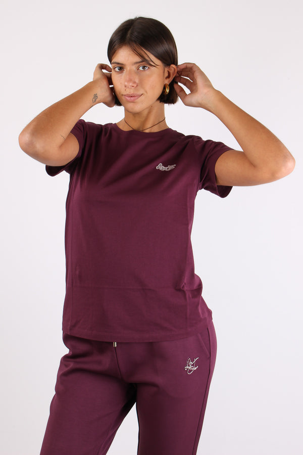 T-shirt Logo Laterale Red/amburgine