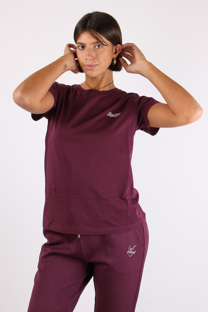 T-shirt Logo Laterale Red/amburgine