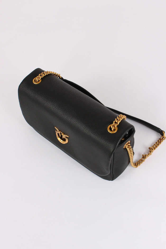 Tracolla Click Soft Horizontal Chain Nero/antique Gold-5