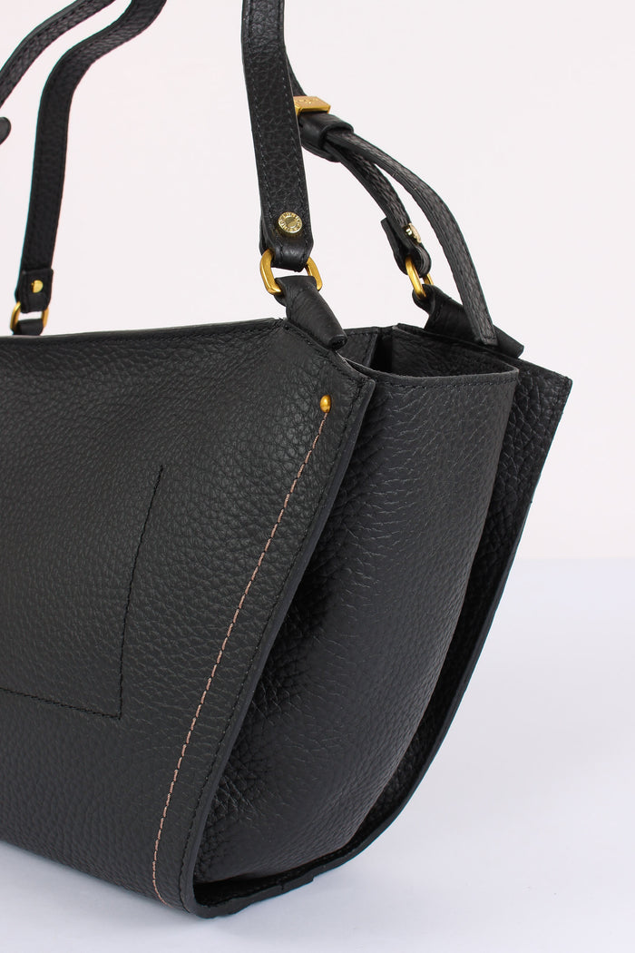 Bloom Shopping Pelle Martellata Nero-5