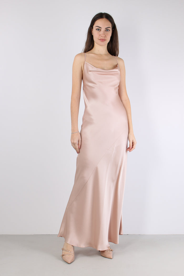Farro Abito Scavo Dietro Satin Rosa Mogano-6