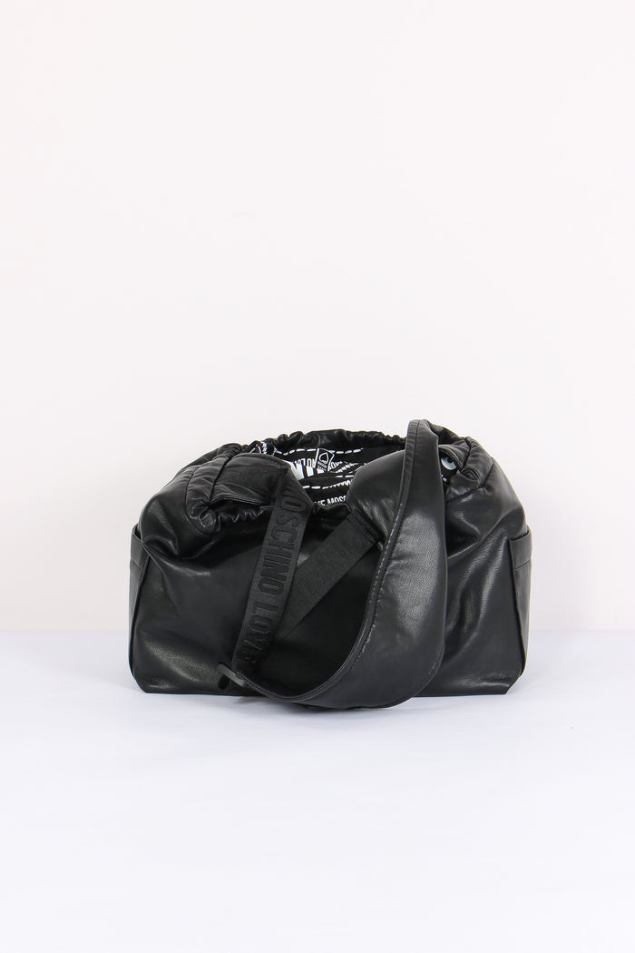 Maxi Sacca Nylon Logo Nero-3