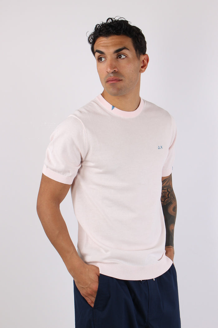Maglia Girocollo M/m Filo Rosa-3