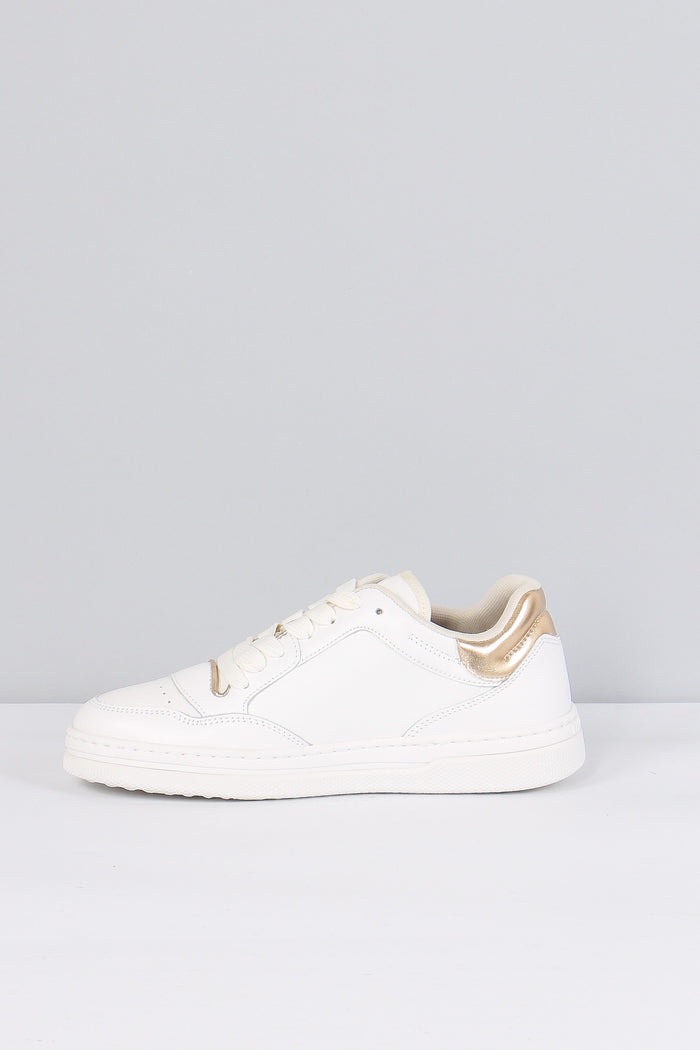 Mandy 01 Sneaker Pelle Logo White/light Gold-4