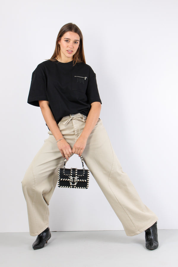 T-shirt Taschino Inserto Check Black