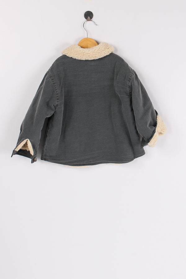 Giubbotto Inserto Teddy Grey Denim-2