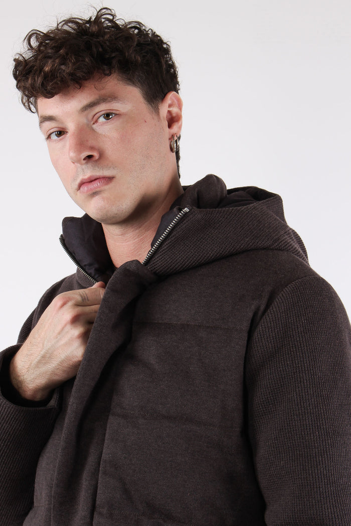 Giaccone Bimateriale Brown-7