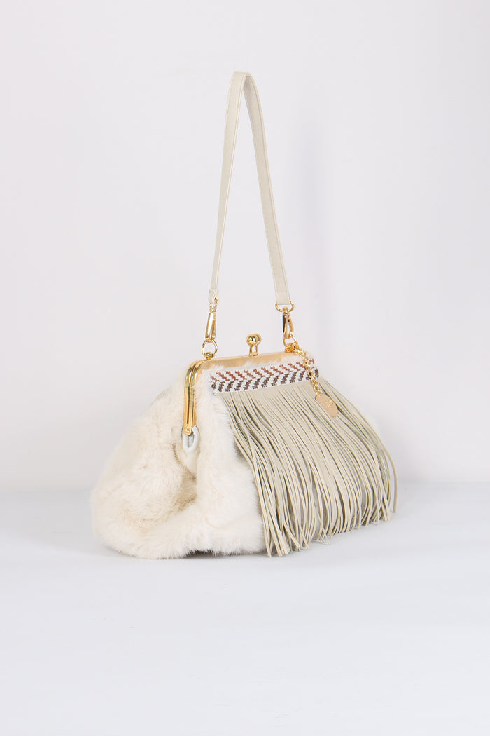 Pochette Ecopelliccia Frange Glam/rust-9