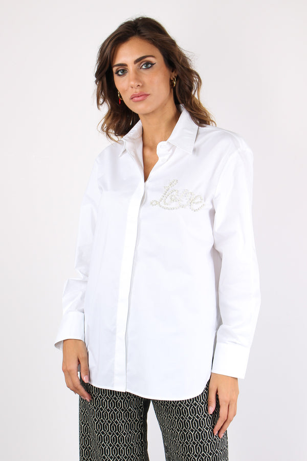 Camicia Regular Applicazione P Bianco-2