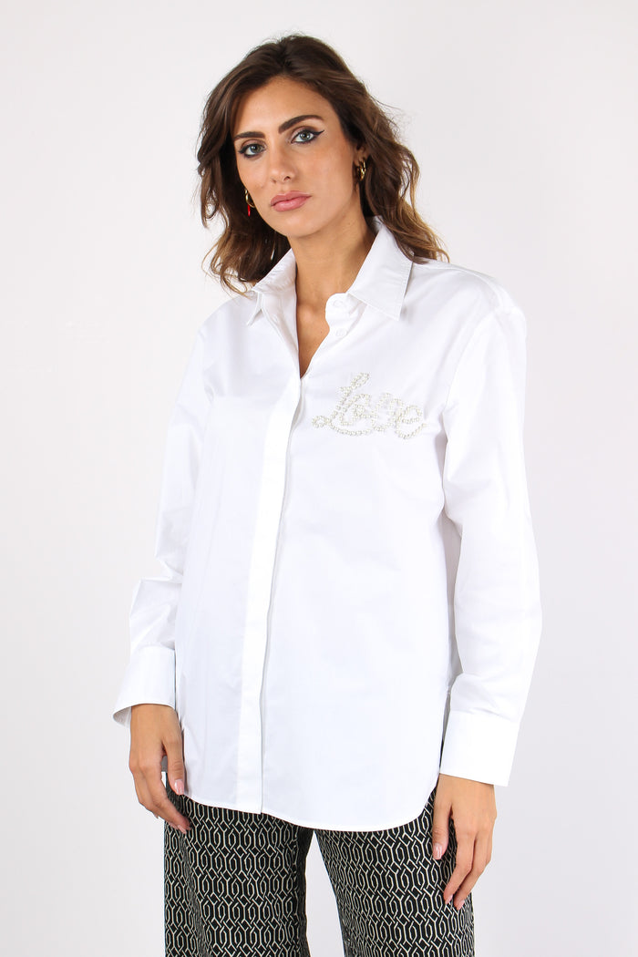 Camicia Regular Applicazione P Bianco-2