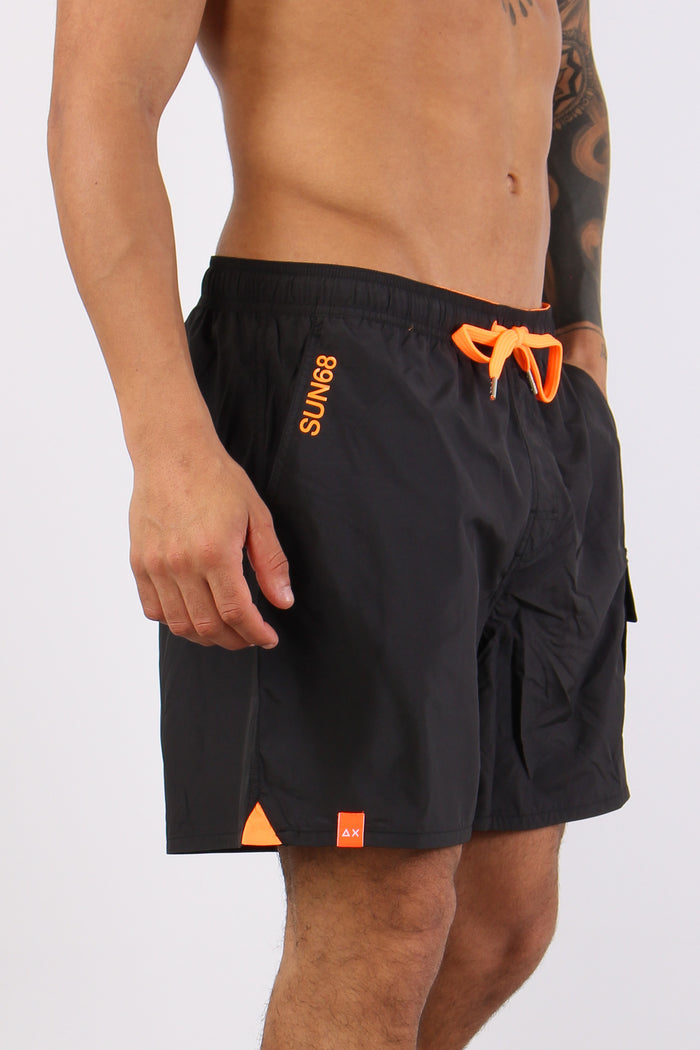 Costume Pantalone Cargo Nero-7