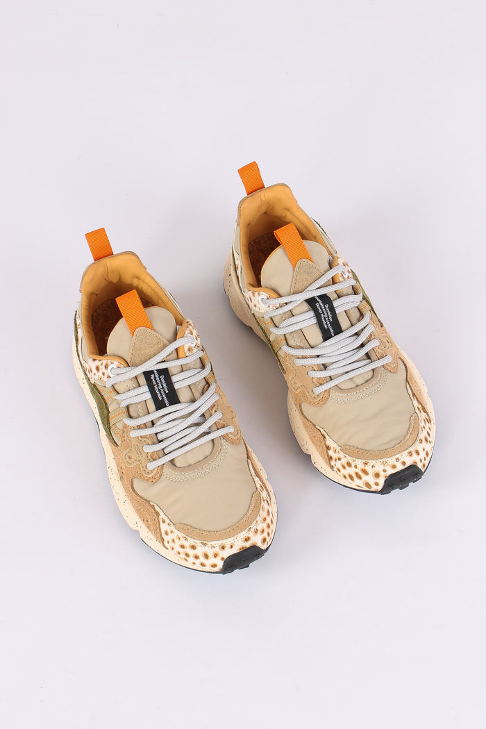 Sneakers Yamano  Cow Velour Beige/brown-5